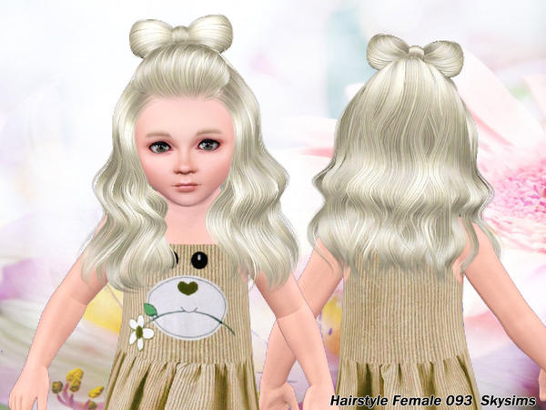 Bow hairstyle 093 by Skysims for Sims 3