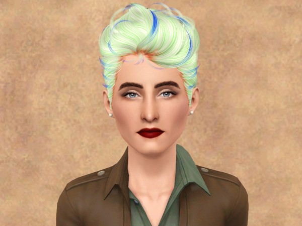 The Fringed hairstyle Newsea’s Ultra Lover retextured by Fanasker for Sims 3