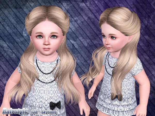 Half up half down and waved hairstyle 138 by Skysims - Sims 3 Hairs