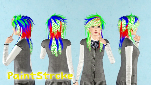 NewSea`s Holic hairstyle retextured by Katty for Sims 3