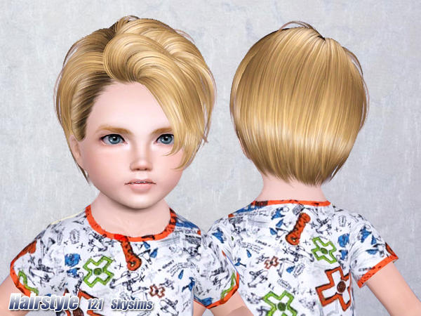 Twisty A Line hairstyle 121 by Skysims for Sims 3