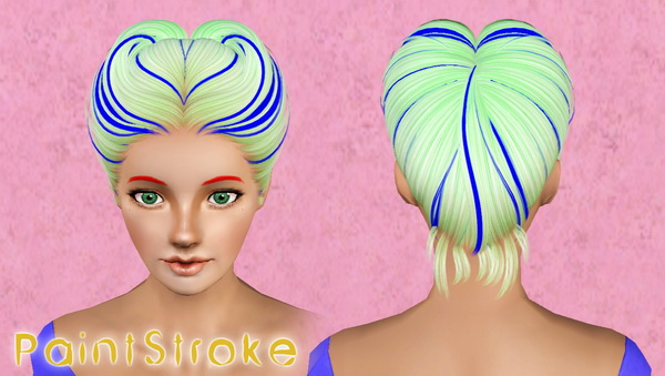 Horned hairstyle NewSea`s Swan retextured by Katty for Sims 3