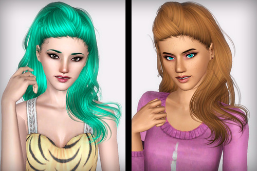 Newsea`s Cerise Lover hairstyle retextured by Forever and Always for Sims 3