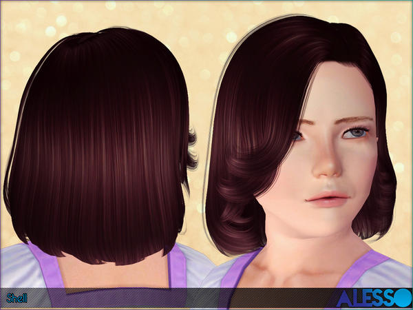 Twisted bob Shell Hairstyle by Alesso  for Sims 3