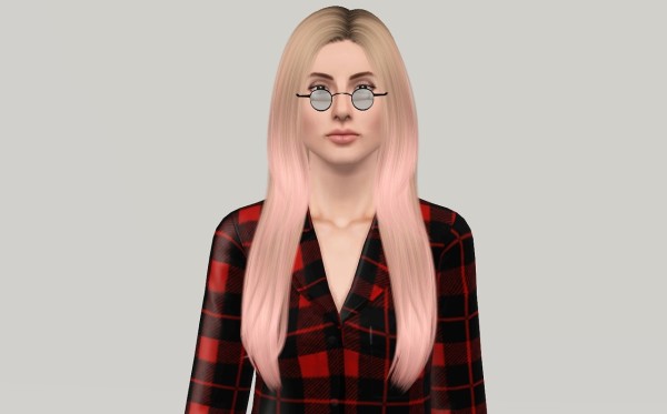 Straight long hairstyle Cazy`s Over The Lights retextured by Fanaskher for Sims 3