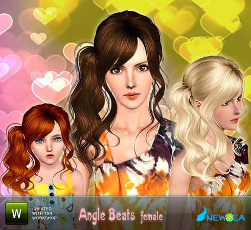  Angel Beats hairstyle by NewSea for Sims 3