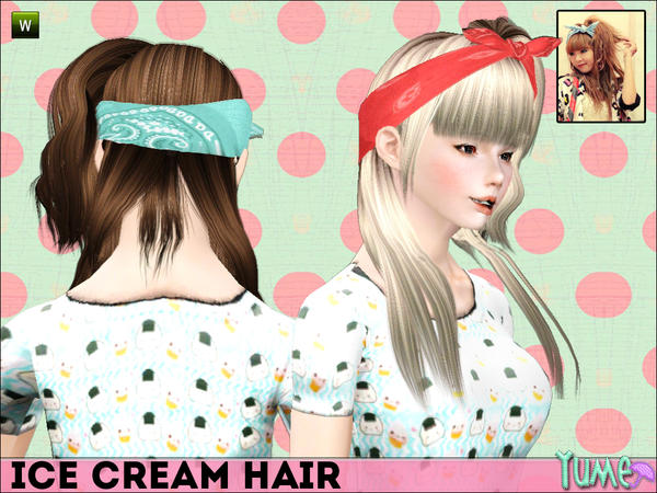 Yume Ice cream hairstylke by Zauma for Sims 3
