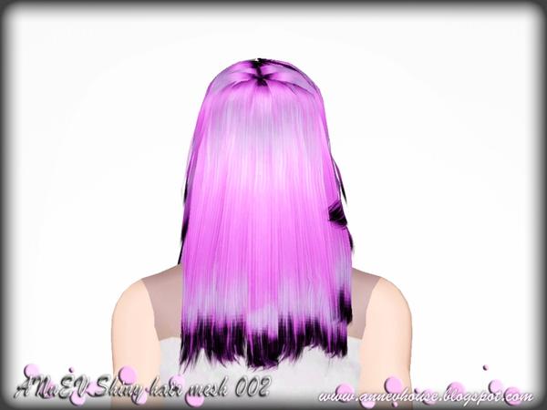 Shiny hairstyle 002 by AN n EV for Sims 3