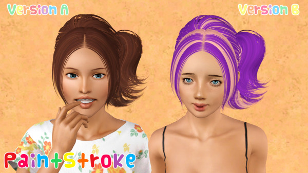 Soft as silk hairstle Skysims 118 retextured by Katty for Sims 3