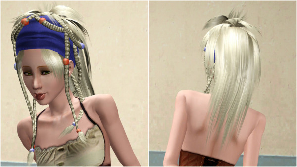 Rikku hairstyle by AIkea Guinea for Sims 3