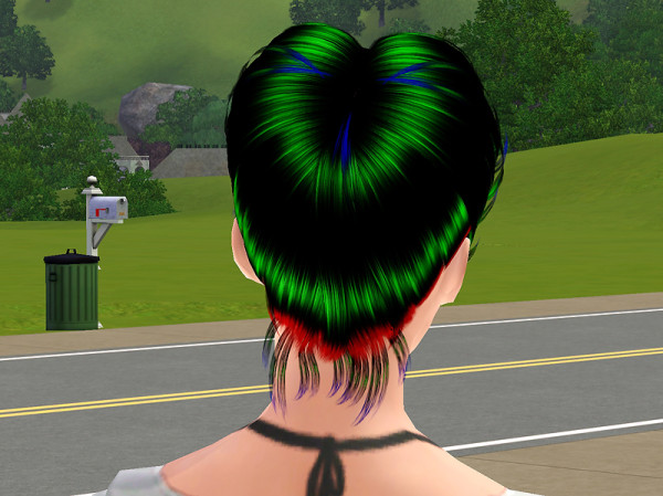 Horned hairstyle NewSea`s Swan retextured by Brad for Sims 3