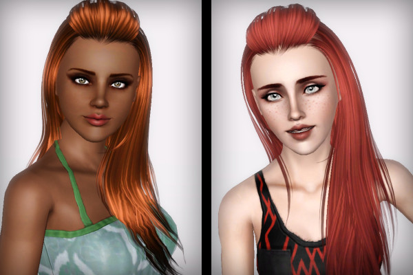 Bangs caught hairstyle ButterflySims 103 retextured by Forever and Always for Sims 3