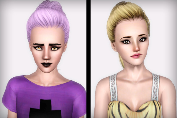 Dancing bun hairstyle ButterflySims 114 retextured by Forever and Always for Sims 3