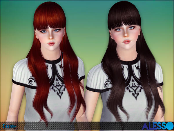 Playful Destiny hairstyle by Alesso for Sims 3