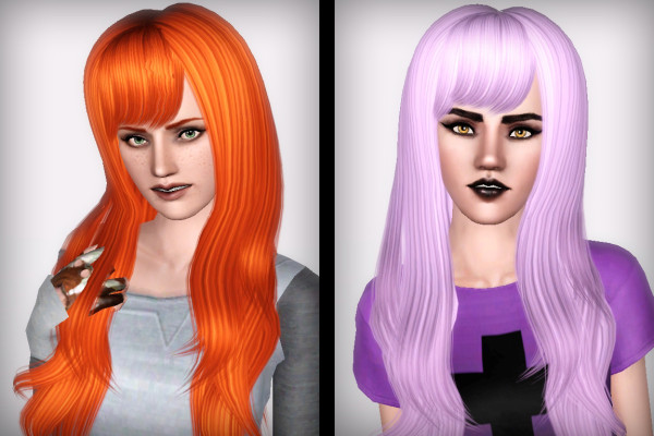 Straight bangs hairstyle Zauma`s Hush retextured by Forever and Always for Sims 3