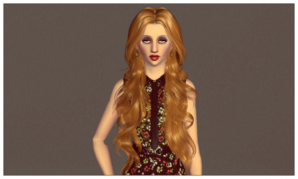 Side curly hairstyle Peggy` 37 retextured by Marie Antoinette for Sims 3