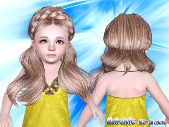 Braided crown hairstyle 152 by Skysims - Sims 3 Hairs