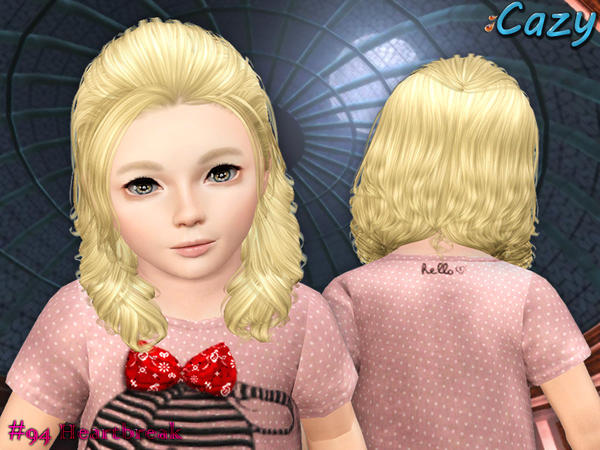 Twisted hairstyle Heartbreak by Cazy for Sims 3