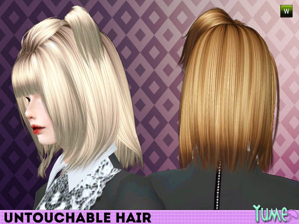 Yume Untouchable high pigtail hairstyle by Zauma  for Sims 3
