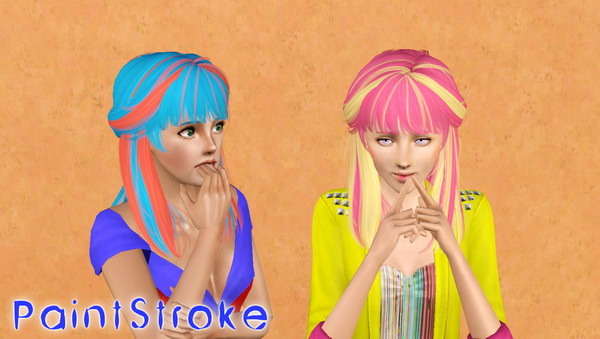 Half up do with bangs hairstyle NewSea`s Voyage retextured by Katty for Sims 3
