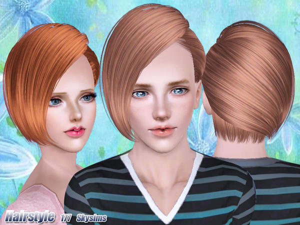 The modern shag hairstyle 177 by Skysims for Sims 3
