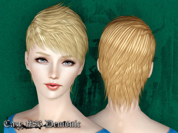 Jagged peaks hairstyle Demonic by Cazy for Sims 3