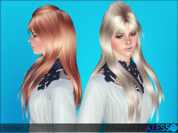 Goddess hairstyle by Alesso  for Sims 3