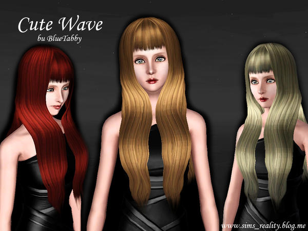 Cute Wave hairstyle by BlueTabby for Sims 3