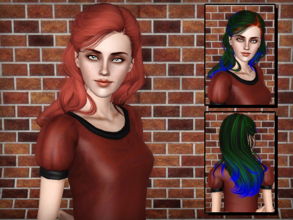 Highlighted hairstyle NewSea`sSunsetGlow retextured by Forever and Always for Sims 3