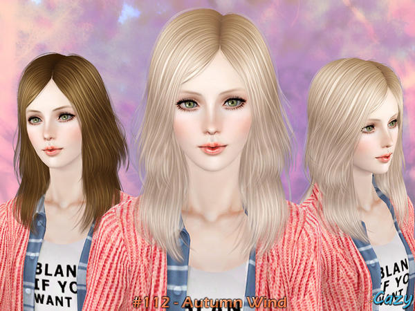 Autumn Wind hairstyle by Cazy for Sims 3