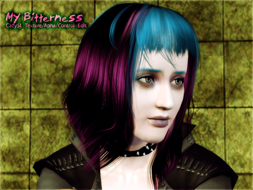 Cazy’s hair 51 edited by Aikea Guinea for Sims 3