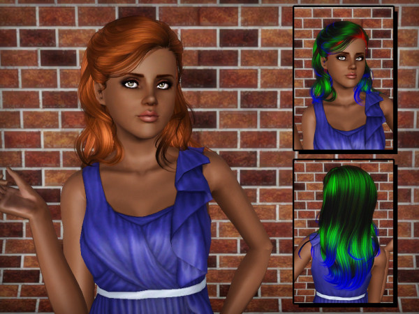 Highlighted hairstyle NewSea`sSunsetGlow retextured by Forever and Always for Sims 3