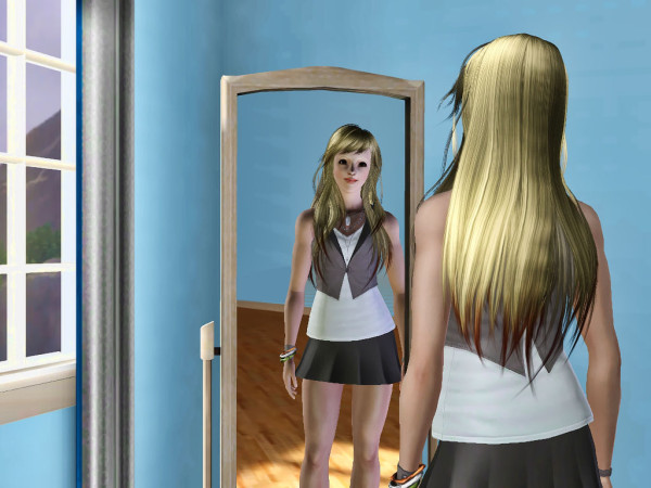 Bliss hairstyle retextured by Savio for Sims 3
