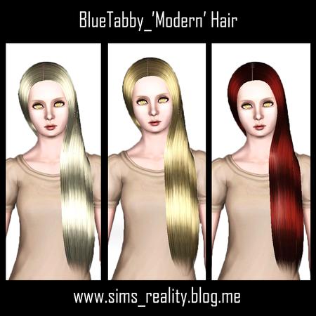 Modern hairstyle by BLueTabby for Sims 3