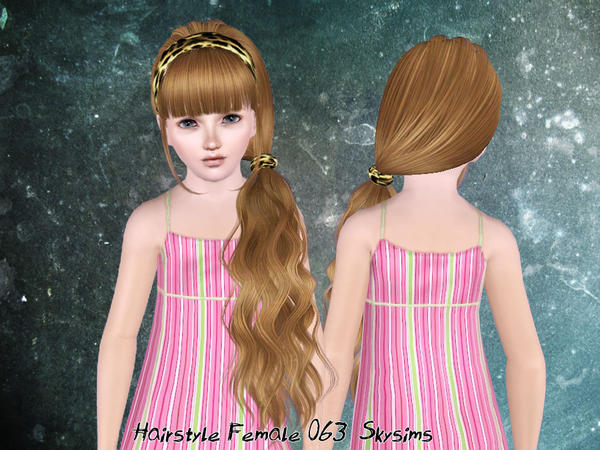 Rhinestones headband hairstyle 063 by Skysims for Sims 3