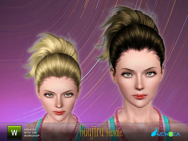 Guajira Classic ponytail hairstyle by NewSea for Sims 3