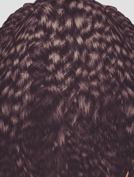 Nouk’s Kinky Curly with braid hairstyle retextured by Momo for Sims 3