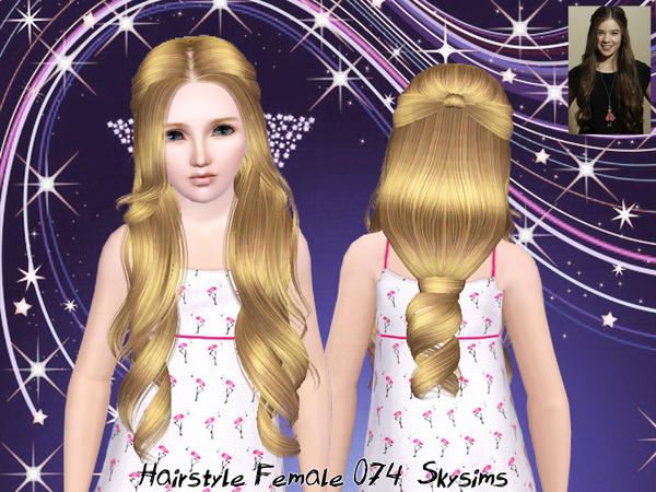 Fancyful hairstyle 074 by Skysims for Sims 3