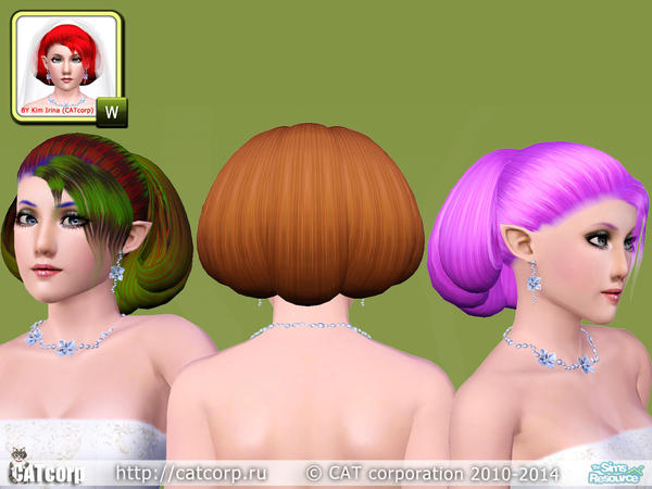 Crazy hairstyle 002 by CATcorp for Sims 3