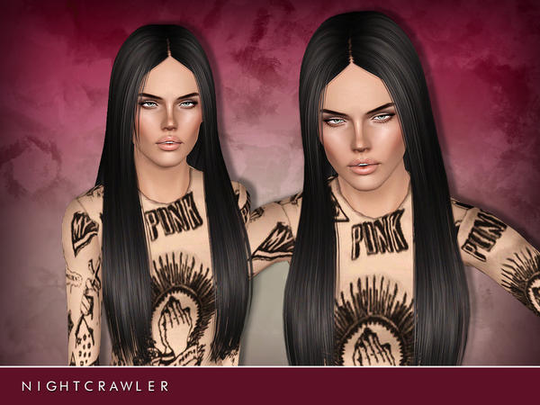 Straight hairstyle 08 by Nightcrawler for Sims 3