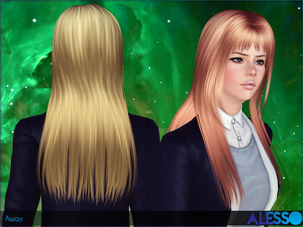  Away frined bangs hairstyle by Alesso for Sims 3