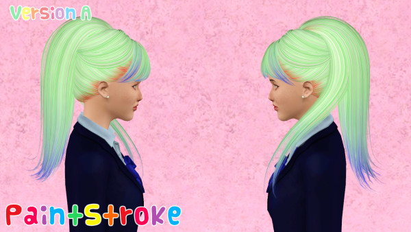 Vintage hairstyle Skysims 133 retextured by PaintStroke for Sims 3