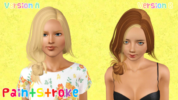 Tousled side pigtail hairstyle  Skysims 117 retextured by Katty for Sims 3