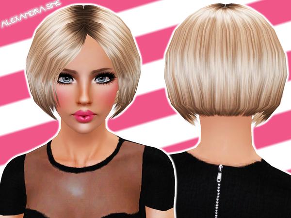 Rounded Bob Hairstyle by Alexandra Sine for Sims 3