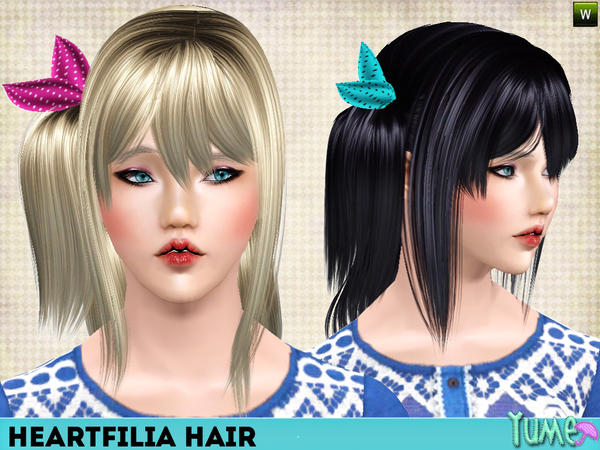 Yume accesorized hairstyle Heartfilia  for Sims 3