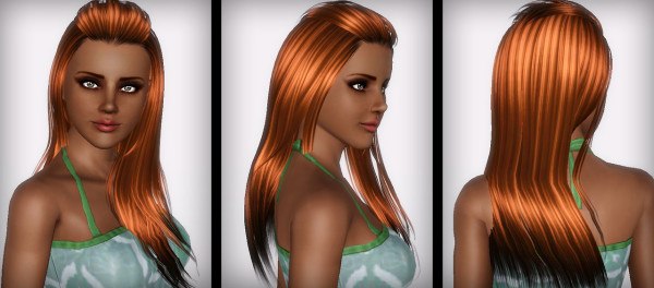 Bangs caught hairstyle ButterflySims 103 retextured by Forever and Always for Sims 3