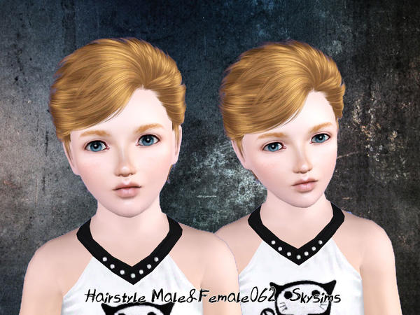 Combed back hairstyle 062 by Skysims for Sims 3