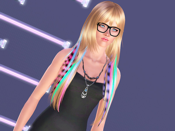 NewSea`s colored peaks hairstyle retextured by Brad for Sims 3