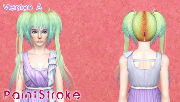 ButterflySims 022 anime hairstyle retextured by Katty for Sims 3