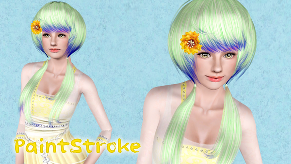 Butterfly`s Very modern hairstyle retextured by Katty for Sims 3